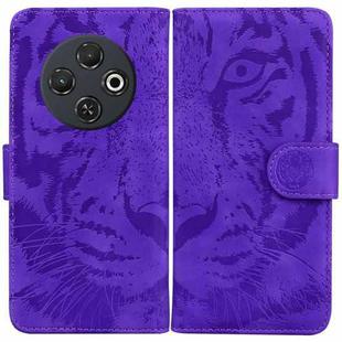 For Tecno Spark 30C Tiger Embossing Pattern Flip Leather Phone Case(Purple)