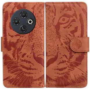 For Tecno Spark 30C Tiger Embossing Pattern Flip Leather Phone Case(Brown)