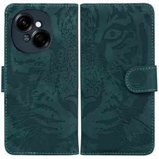 For Tecno Spark Go 1 / Pop 9 Pro Tiger Embossing Pattern Flip Leather Phone Case(Green)