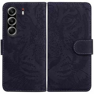 For Tecno Camon 40 Pro 4G Tiger Embossing Pattern Flip Leather Phone Case(Black)
