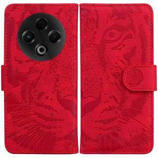 For Tecno Spark 30 4G Tiger Embossing Pattern Flip Leather Phone Case(Red)