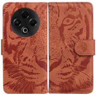For Tecno Spark 30 4G Tiger Embossing Pattern Flip Leather Phone Case(Brown)