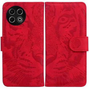 For Tecno Spark 30 Pro Tiger Embossing Pattern Flip Leather Phone Case(Red)