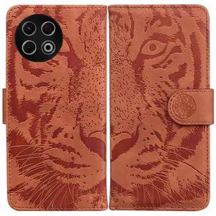 For Tecno Spark 30 Pro Tiger Embossing Pattern Flip Leather Phone Case(Brown)