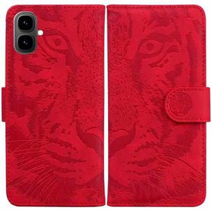 For Tecno Pop 10 / Spark Go 2 4G Tiger Embossing Pattern Flip Leather Phone Case(Red)