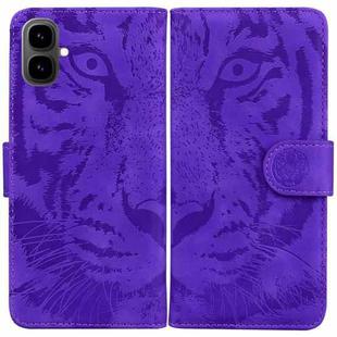 For Tecno Pop 10 / Spark Go 2 4G Tiger Embossing Pattern Flip Leather Phone Case(Purple)
