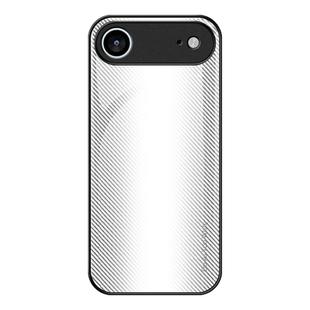 For iPhone 17 Air Texture Gradient Glass TPU Phone Case(White)
