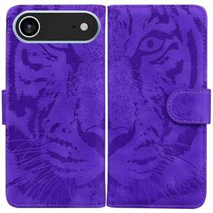 For iPhone 17 Air Tiger Embossing Pattern Leather Phone Case(Purple)