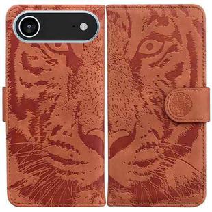 For iPhone 17 Air Tiger Embossing Pattern Leather Phone Case(Brown)