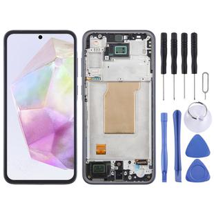 For Samsung Galaxy A35 SM-A356B Original LCD Screen Digitizer Full Assembly with Frame