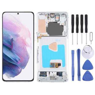 For Samsung Galaxy S21+ 5G SM-G996B 6.67 inch 6.67 inch OLED LCD Screen Digitizer Full Assembly with Frame(Silver)