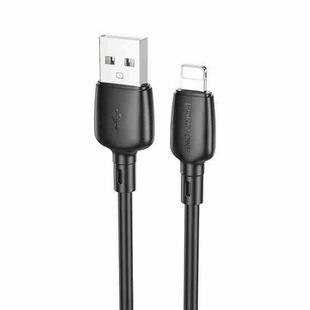 Borofone BX93 2.4A USB to 8 Pin Data Cable, Length: 1m(Black)