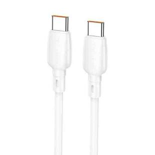 Borofone BX93 100W USB-C/Type-C to USB-C/Type-C Fast Charging Data Cable, Length: 1m(White)