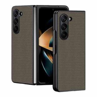 For Samsung Galaxy Z Fold6 Ultra-thin Carbon Fiber Texture Printing Phone Case(Gold)