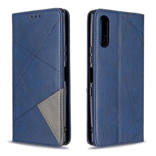 For Sony Xperia L4 Rhombus Texture Horizontal Flip Magnetic Leather Case with Holder & Card Slots & Wallet(Blue)