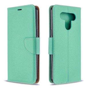 For LG K51 Litchi Texture Pure Color Horizontal Flip PU Leather Case with Holder & Card Slots & Wallet & Lanyard(Green)
