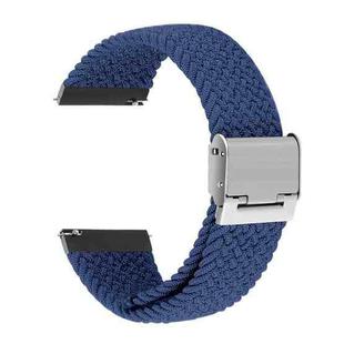 For Huawei Watch 4 / 4 Pro Nylon Braided Metal Buckle Watch Band(Dark Blue)