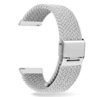 For Huawei Watch 4 / 4 Pro Nylon Braided Metal Buckle Watch Band(Silver)