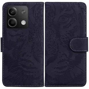 For Xiaomi Redmi Note 13 5G Tiger Embossing Pattern Leather Phone Case(Black)