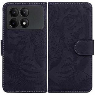 For Xiaomi Redmi K70E / Poco X6 Pro Tiger Embossing Pattern Leather Phone Case(Black)