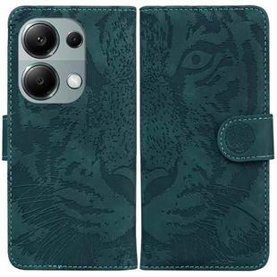 For Xiaomi Poco M6 Pro 4G Tiger Embossing Pattern Leather Phone Case(Green)