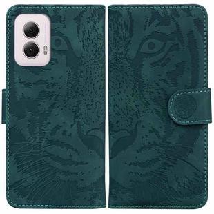 For Motorola Moto G Power 5G 2024 Tiger Embossing Pattern Leather Phone Case(Green)