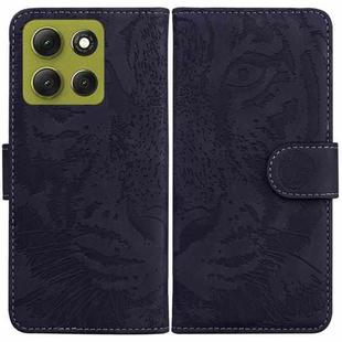 For Motorola Moto G86 5G Tiger Embossing Pattern Leather Phone Case(Black)