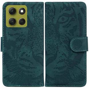 For Motorola Moto G86 5G Tiger Embossing Pattern Leather Phone Case(Green)