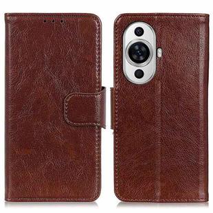 For Huawei nova 11 Nappa Texture Flip Leather Phone Case(Brown)