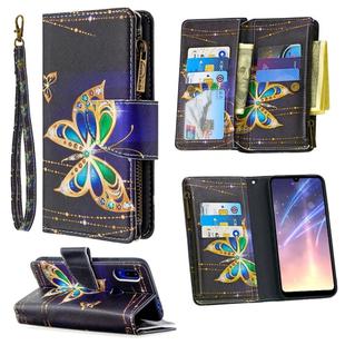 For Xiaomi Redmi 7 Colored Drawing Pattern Zipper Horizontal Flip Leather Case with Holder & Card Slots & Wallet(Big Butterfly)