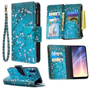 For Xiaomi Redmi 7 Colored Drawing Pattern Zipper Horizontal Flip Leather Case with Holder & Card Slots & Wallet(Plum Blossom)