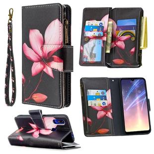 For Xiaomi Redmi 7 Colored Drawing Pattern Zipper Horizontal Flip Leather Case with Holder & Card Slots & Wallet(Lotus)