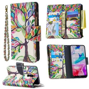 For Xiaomi Redmi 8 Colored Drawing Pattern Zipper Horizontal Flip Leather Case with Holder & Card Slots & Wallet(Tree)