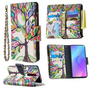 For Xiaomi Redmi K20 / Mi 9T Colored Drawing Pattern Zipper Horizontal Flip Leather Case with Holder & Card Slots & Wallet(Tree)