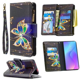 For Xiaomi Redmi K20 / Mi 9T Colored Drawing Pattern Zipper Horizontal Flip Leather Case with Holder & Card Slots & Wallet(Big Butterfly)