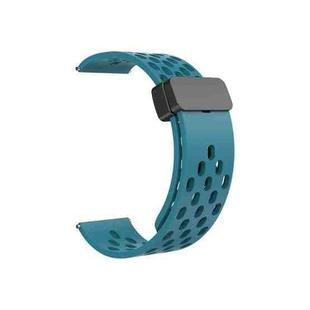 For Huawei Watch 4 / 4 Pro Magnetic Clasp Silicone Watch Band(Rock Cyan)