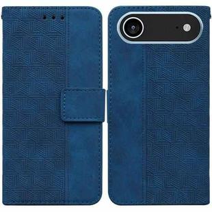 For iPhone 17 Air Geometric Embossed Leather Phone Case(Blue)