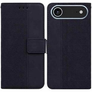 For iPhone 17 Air Geometric Embossed Leather Phone Case(Black)