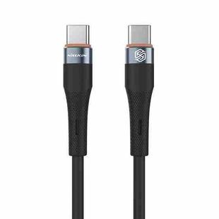 Nillkin 2.4A USB-C/Type-C to USB-C/Type-C Silicone Data Cable, Length: 1.2m(Black)