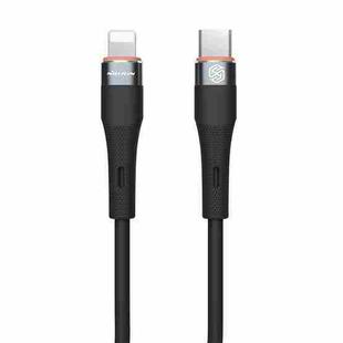 Nillkin 2.4A USB-C/Type-C to 8 Pin Silicone Data Cable, Length: 1.2m(Black)