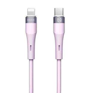 Nillkin 2.4A USB-C/Type-C to 8 Pin Silicone Data Cable, Length: 1.2m(Purple)
