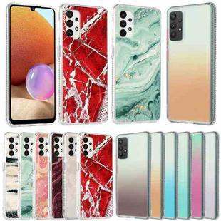 For Samsung Galaxy A32 4G 2pcs Gradient Marble Phone Case(Random Color Delivery)