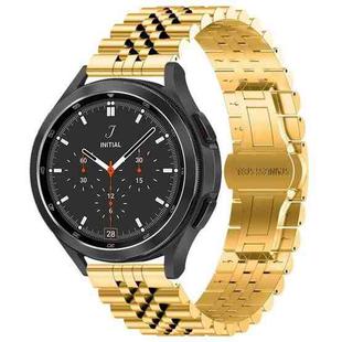 For Huawei Watch 4 / 4 Pro Five Bead Stainless Steel Watch Band(Gold)