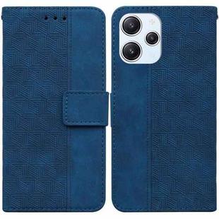 For Xiaomi Redmi 12 Geometric Embossed Leather Phone Case(Blue)