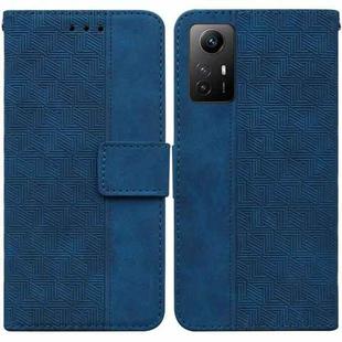 For Xiaomi Redmi Note 12S Geometric Embossed Leather Phone Case(Blue)