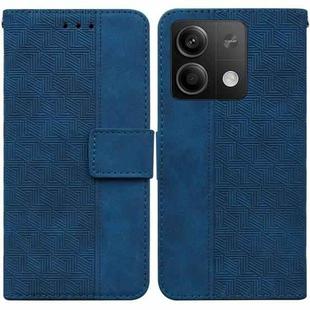 For Xiaomi Redmi Note 13 5G Geometric Embossed Leather Phone Case(Blue)