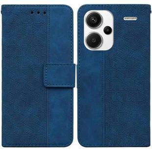 For Xiaomi Redmi Note 13 Pro+ 5G Geometric Embossed Leather Phone Case(Blue)