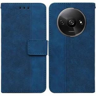 For Xiaomi Redmi A3 Geometric Embossed Leather Phone Case(Blue)