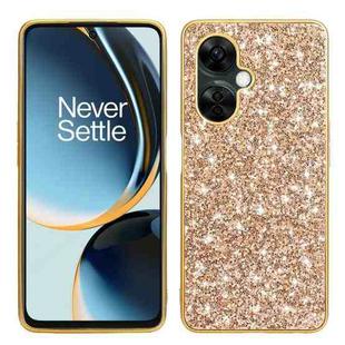 For OnePlus Nord CE3 Glitter Powder Shockproof TPU Phone Case(Gold)