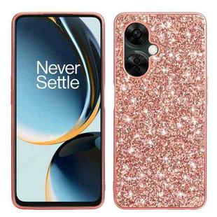 For OnePlus Nord CE3 Glitter Powder Shockproof TPU Phone Case(Rose Gold)